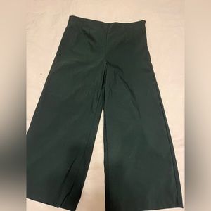 Loft Wide Leg Crop Pants Size 8 Midnight Forest